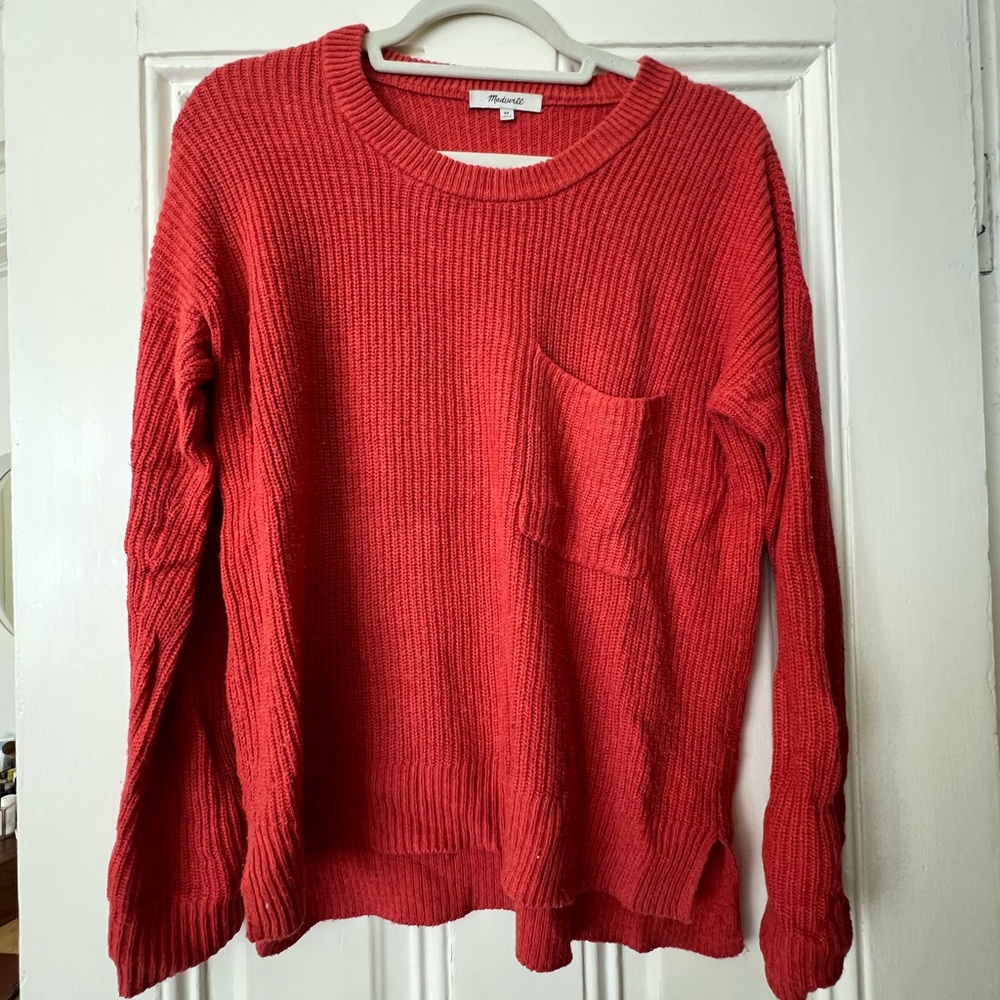 Madewell Red Crew Neck Sweater
